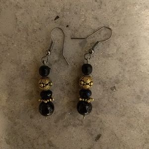 Black and gold earrings